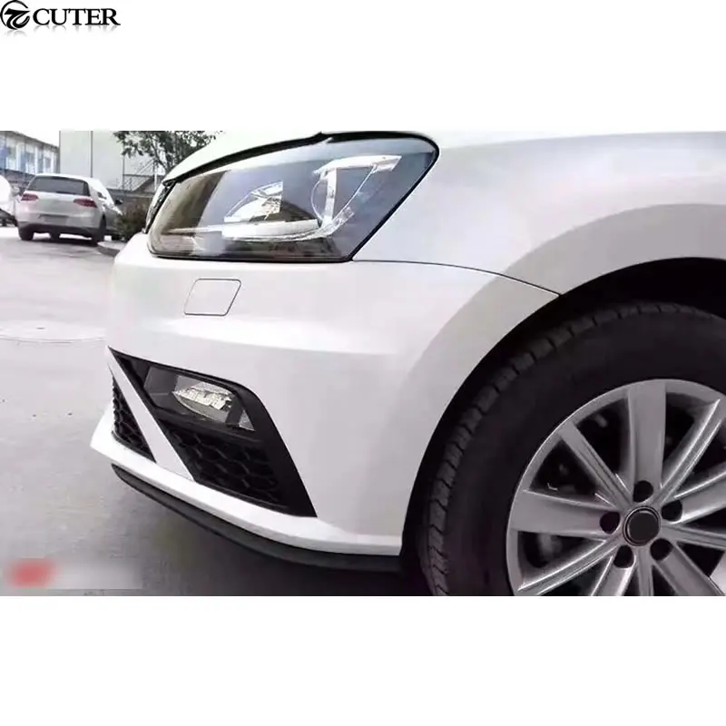 Polo GTI Style PP Неокрашенный автомобильный передний бампер задний диффузор для Volkswagen