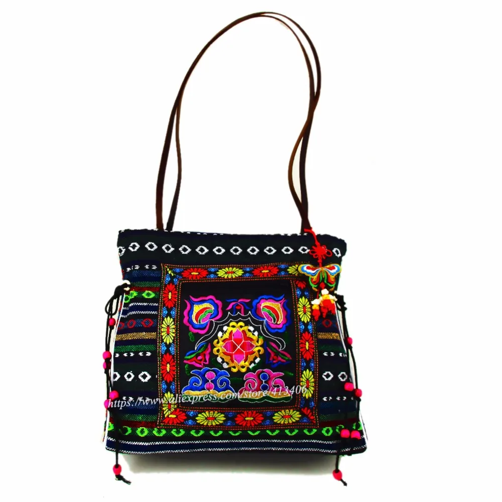 2-inside layer Vintage Hmong linen Bohemian hobo totes shopping bag embroidery handbags large shoulder bags travel 540B | Багаж и сумки