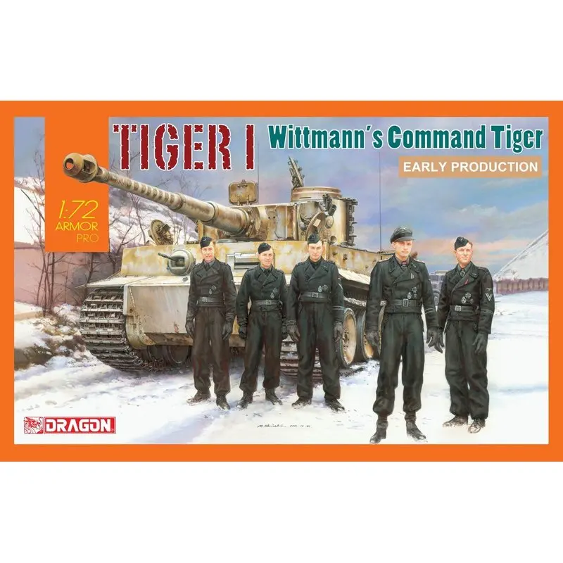 DRAGON 7575 1/72 Tiger I Раннее Производство командная модель в масштабе тигра Wittmann|Наборы