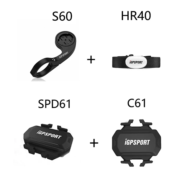 IGPSPORT Велокомпьютер ANT+ HR35 Монитор сердечного ритма Датчик частоты вращения педалей Bluetooth 4.0 GPS Беспроводные аксессуары - Цвет: Accessories Group 1