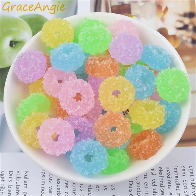 GraceAngie 20 шт Пластиковые мягкие сладости имитация Конфеты Пончик подвески