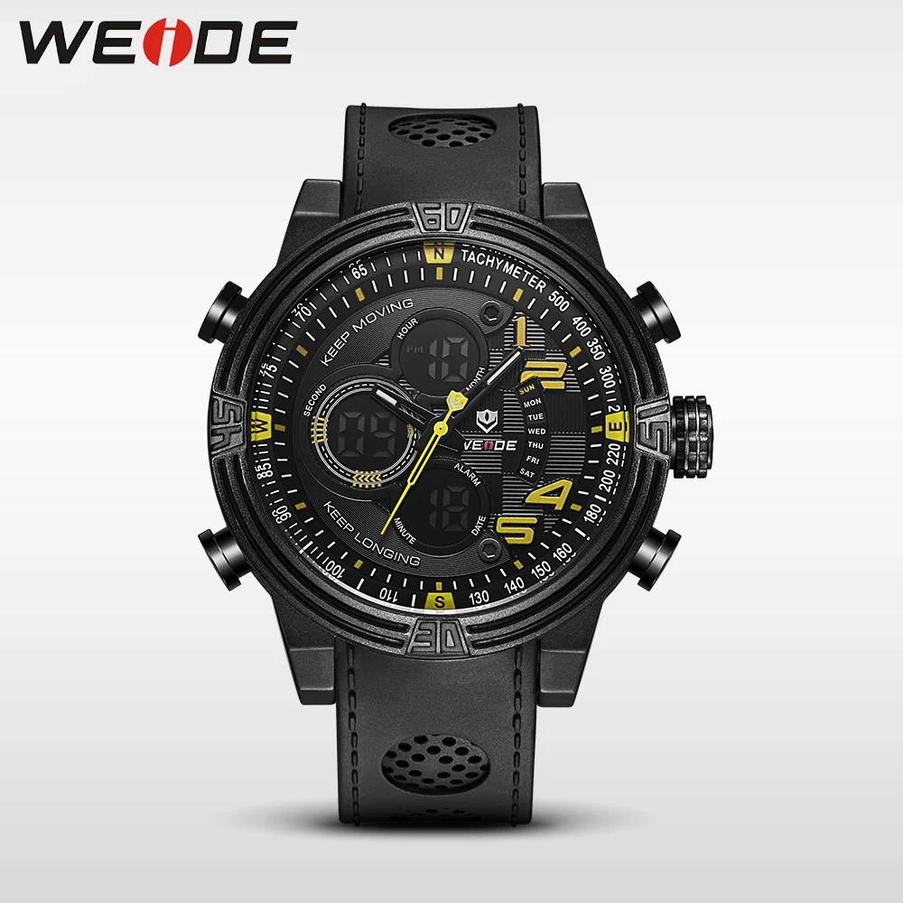WEIDE кварцевые повседневные часы военные спортивные водонепроницаемые несколько