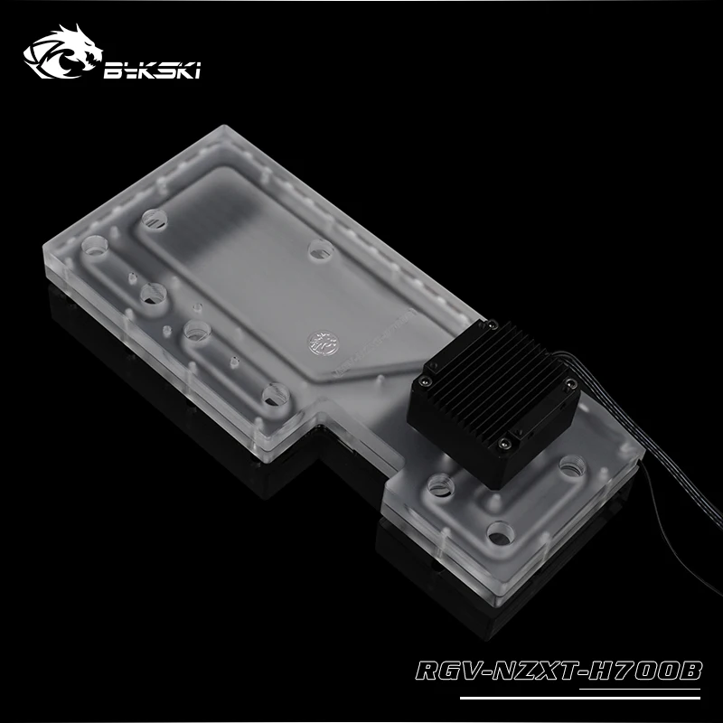 BYKSKI акриловая доска водный канал решение использовать для NZXT H700B компьютерный чехол для процессора и GPU Блок охлаждения/3PIN RGB светильник