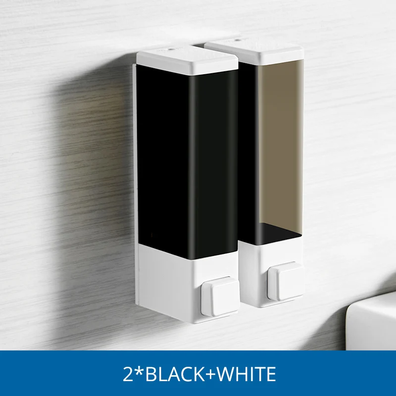 Double Black White Fapully дозатор жидкого мыла 250 двойной настенный черный хром квадратный аксессуары для ванной комнаты оборудование удобство современный P144 - Цвет: Double Black White