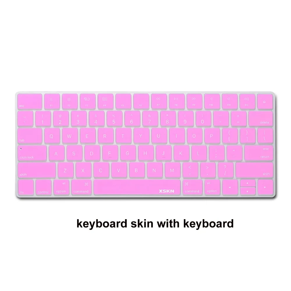 Защитный чехол для клавиатуры Защитная пленка XSKN Pink Apple Wireless Magic Keyboard