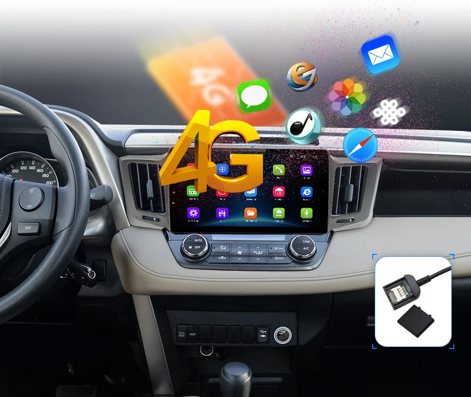 AWESAFE для Toyota RAV4 4 2013- автомобильный Радио Мультимедиа Видео плеер gps No 2din 2 din Android 8,1 2G+ 32G