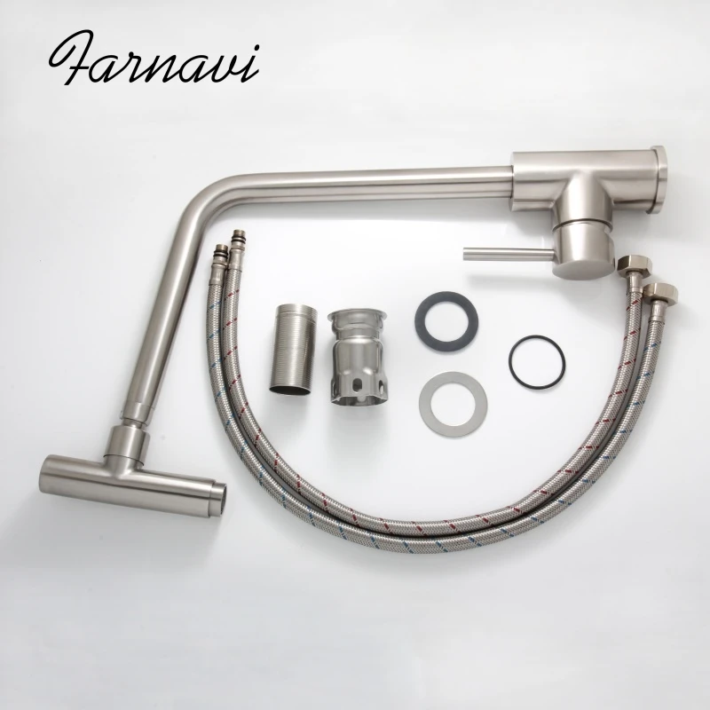 Kitchen Sink Faucet Stainless Steel Home Improvement Decor Unique Design No Pb Swivel Water Mixer Tap | Обустройство дома