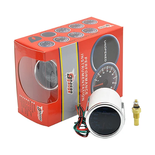 Water temp Gauge Дракон манометр 52 мм Авто температура воды датчик температуры 40-150 Цельсия метр белый светильник с датчиком - Цвет: Water temp Gauge