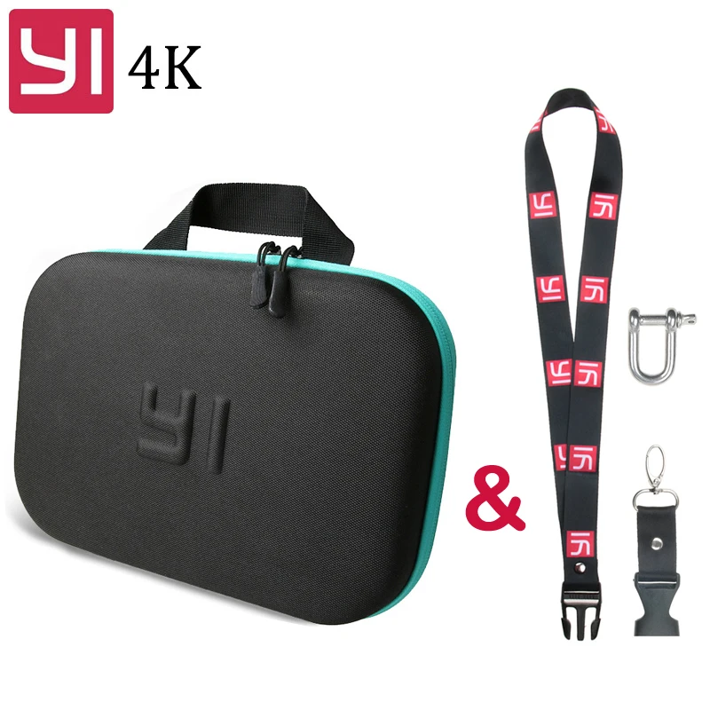 

Xiaoyi 4K Storage Bag EVA carrying Case with Neck Lanyard Strap Buckle For Xiaomi Yi 4K 2 Lite mijia Bag Yi camera Accessories