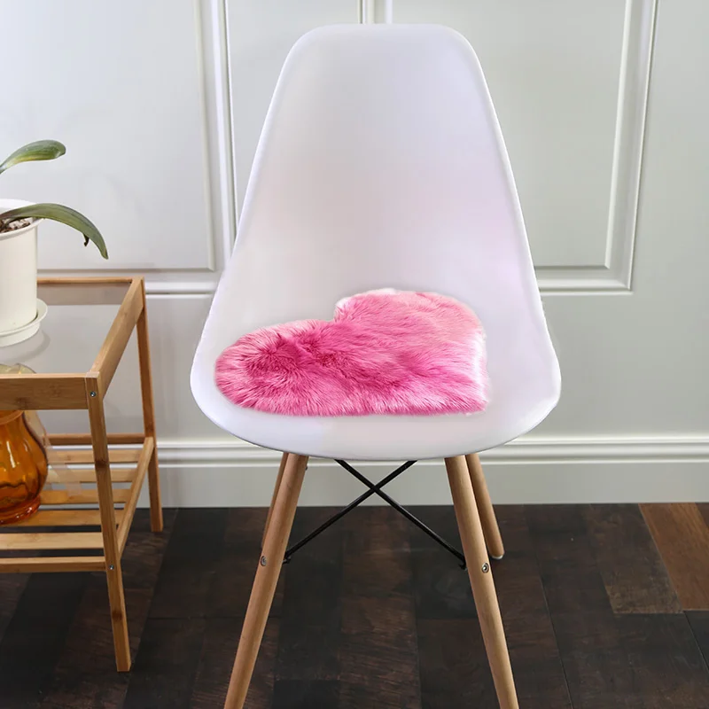 Плюшевый мини-коврик с сердечками для домашней спальни мягкий искусственный