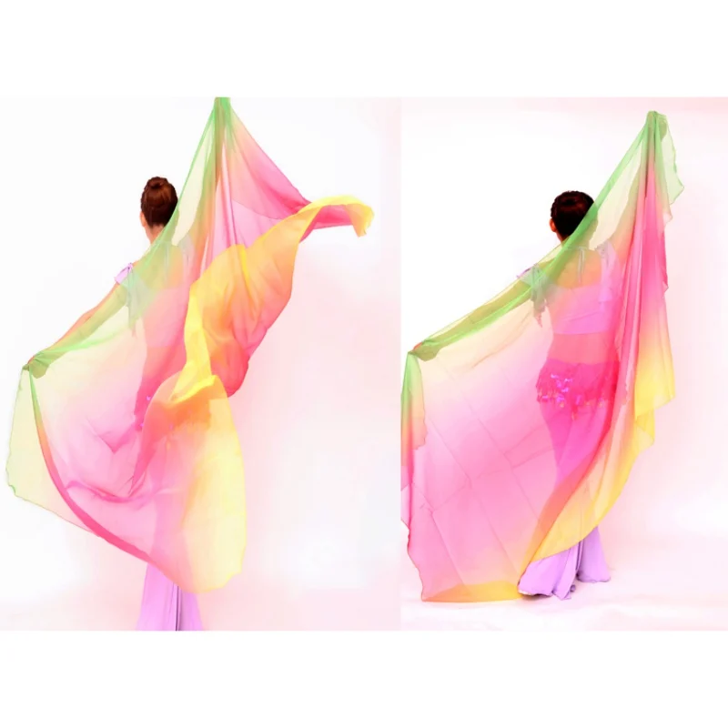 

Belly Dancing Costumes Chiffon Yarn Scarf Solid Belly Dance Veils Stage Performance Props