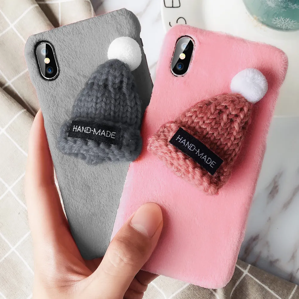 KISSCASE теплый рождественский милый чехол для телефона iPhone 6 6s 7 8 Plus чехлы вязаная