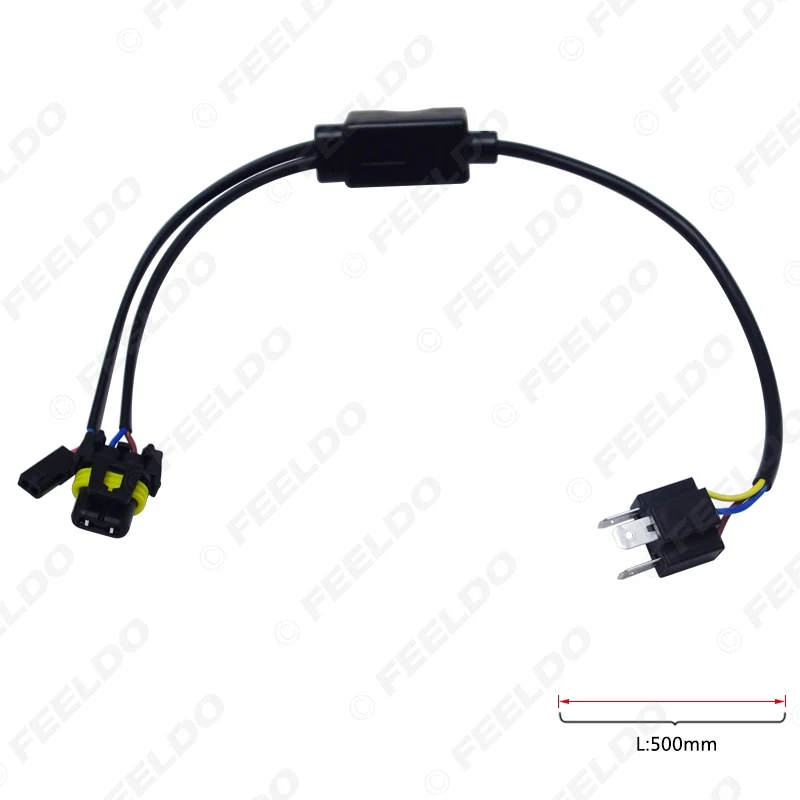 Биксеноновые HID лампы FEELDO 1 шт. упрощенные H4/9003/HB2 Hi/Lo реле жгут проводов контроллер