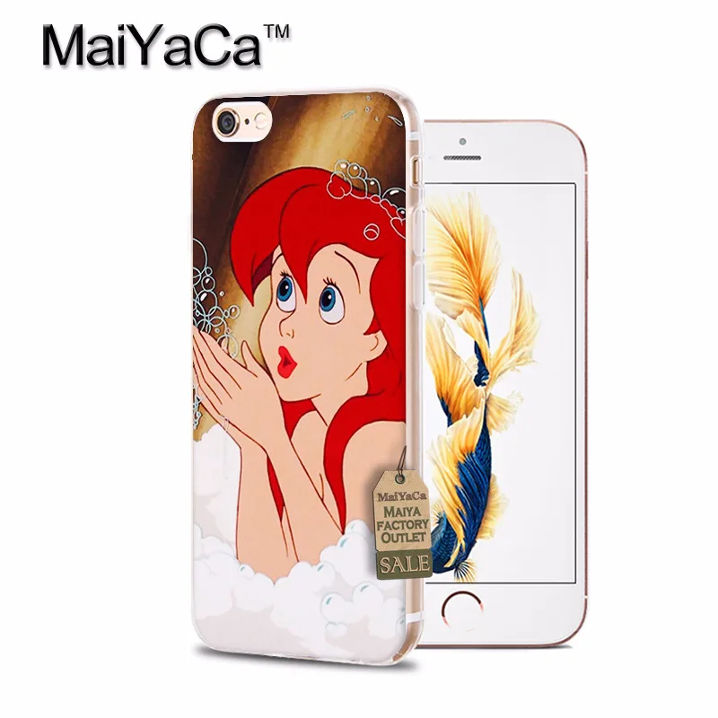 MaiYaCa Русалочка прозрачный мягкий ТПУ чехол для телефона чехол для iPhone 8 7 6S Plus X 10 5S SE xs чехол для MAX XR Coque Shell