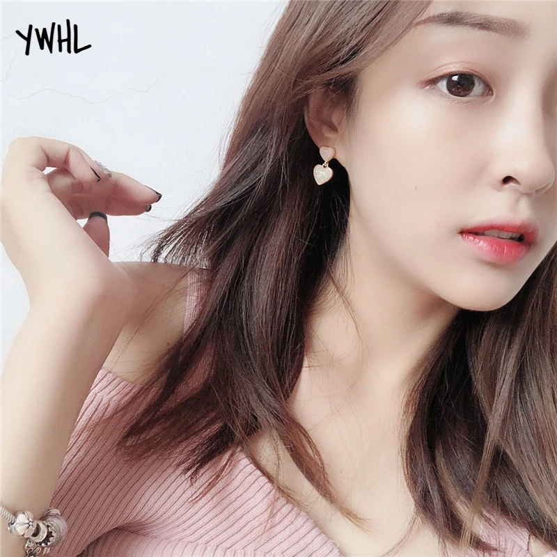 Нежное и плавное сердце для молодых девушек серьги с сердечками в Корейском