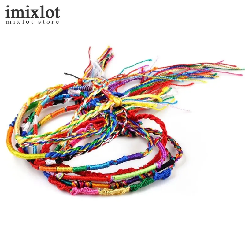 30 шт./лот оптовая продажа плетеная нить веревка браслеты ручная работа