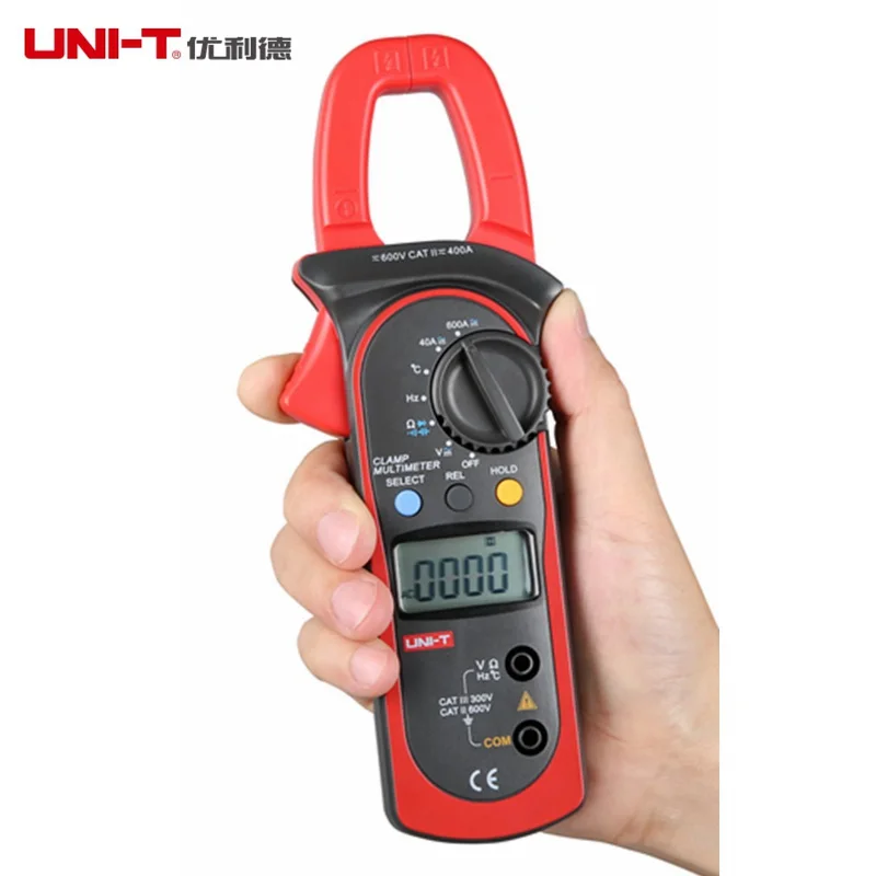 UNI-T UT204 400-600A Цифровой мультиметр зажим с AC/DC Вольтметр Амперметр Сопротивление Частота Тестер Авто Диапазон