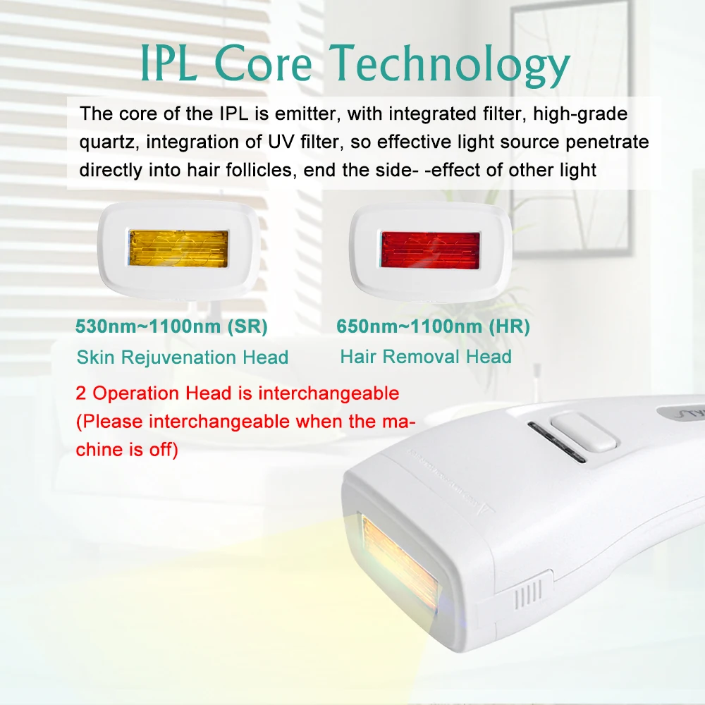 Лазерный эпилятор BeautyStar Elight IPL, Электрический лазерный эпилятор, перманентное удаление волос, триммер для бикини, лазерный эпилятор