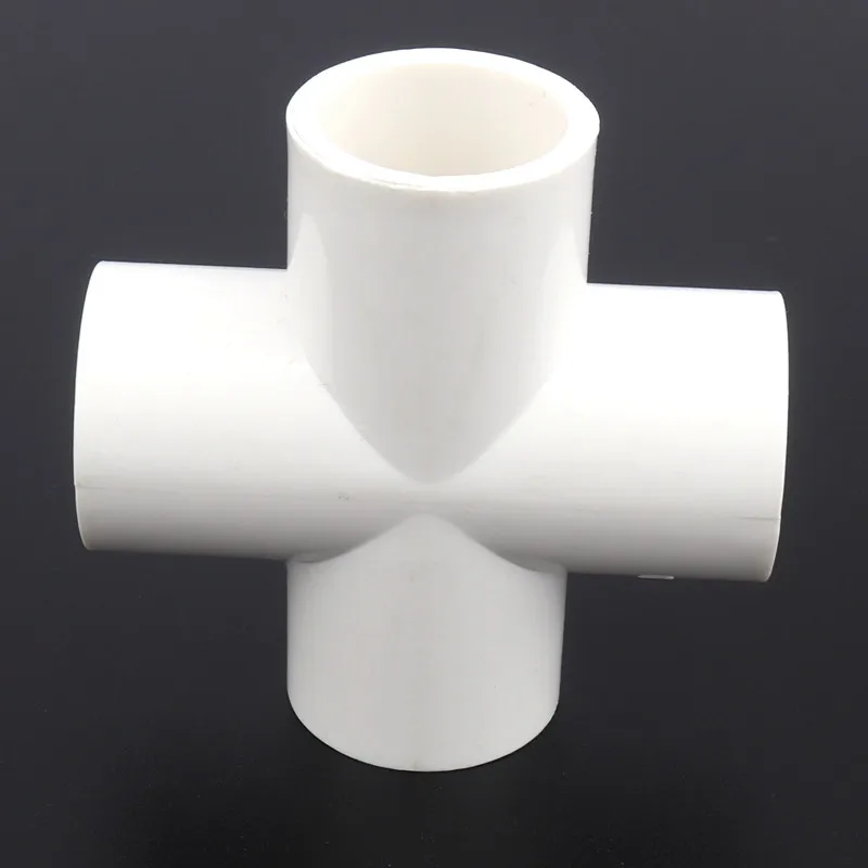 1pc 50mm PVC Cross Joints Farm Irrigation Fittings Garden Water Connectors Aquarium Tank Industrial Treatment Pipe Adapter | Дом и сад