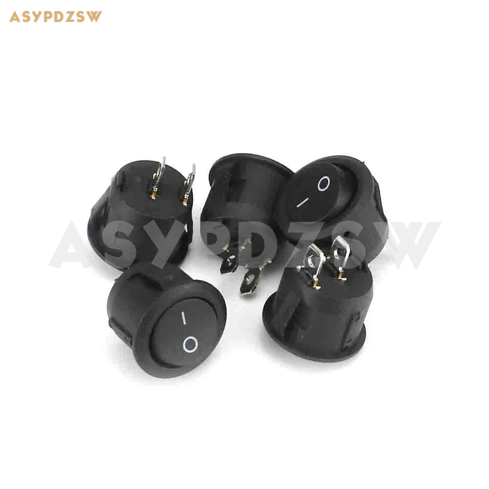 5PCS KCD1-20mm Round button switch 125-250V/6-10A Power amplifier rocker | Электроника
