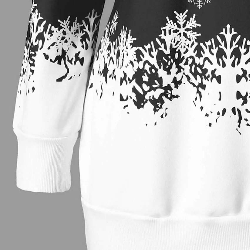 Рождество пуловер женская одежда повседневная Осенняя модная зимняя толстовка с