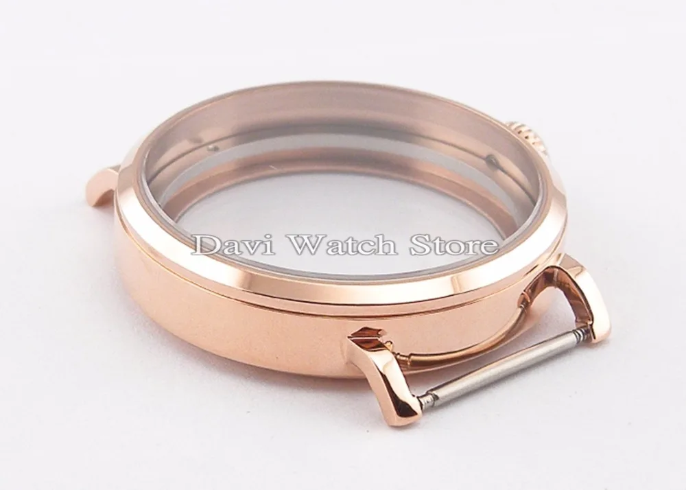 Чехол для часов 46 мм розовое золото ETA 6497 6498 набор Seagull st36 часы Parnis с большим