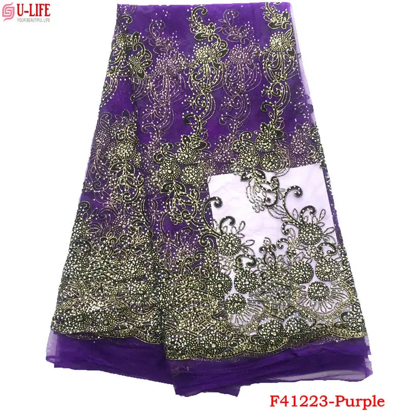 Горячая Распродажа африканская кружевная ткань с камнями 2019 бархатная