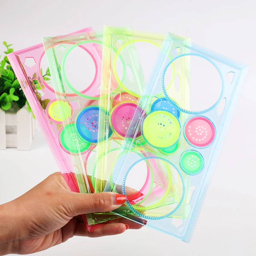 2 шт. детский набор для рисования|drafting tools|drafting rulerruler spirograph |