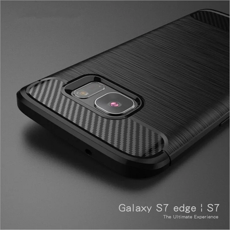 Гибридный чехол из ТПУ и углеродного волокна для Samsung Galaxy S7 S6 edge матовый защитный