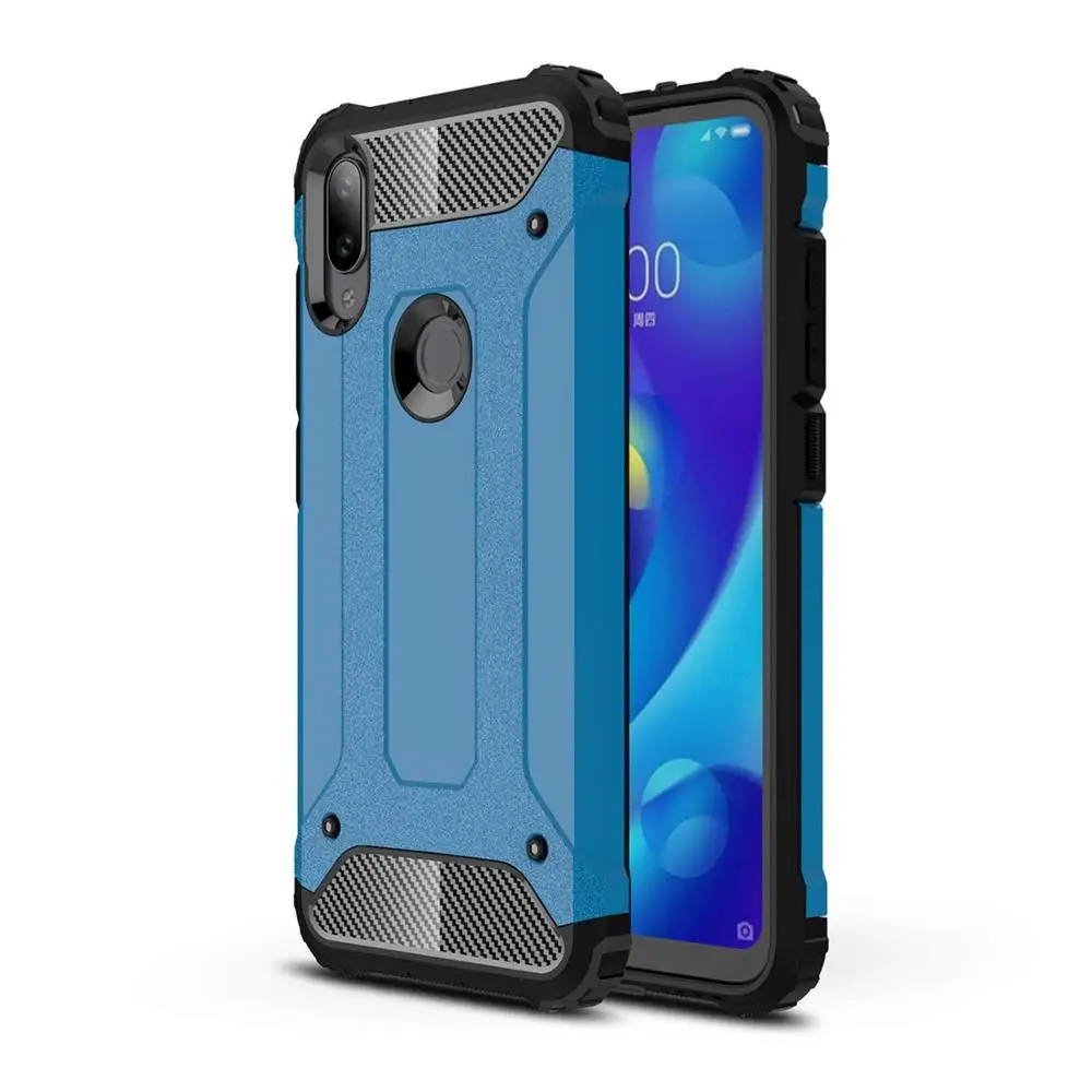 Sky blue Case Armor Shockproof Case for Redmi 7 Note 7 6A Case Rigid Plastic Silicone PC Rugged Case Xiaomi Redmi 6A 7 Note 7 8 Pro Back Cover - Цвет: Sky blue Case