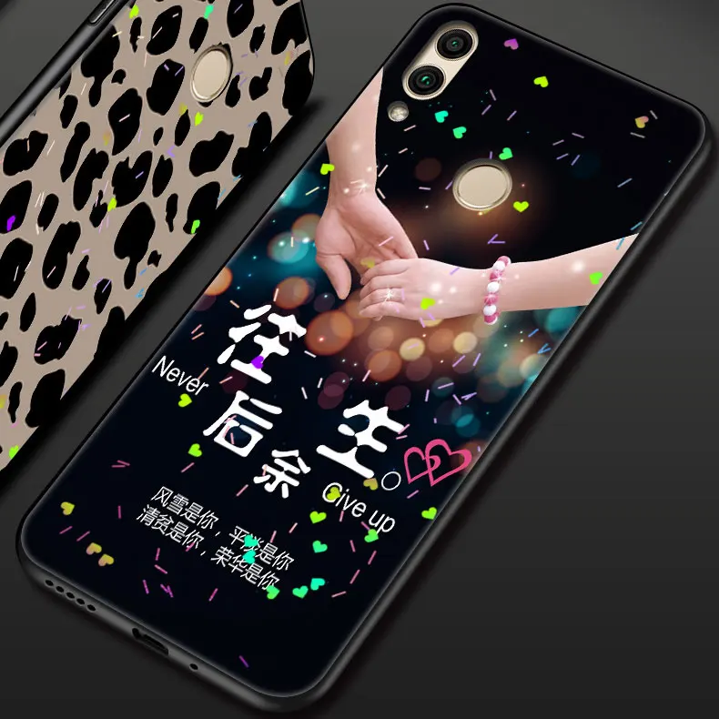 For Huawei Honor 8C Case Skin Cover Hybrid Epoxy Colorized Patterned Back Protective |