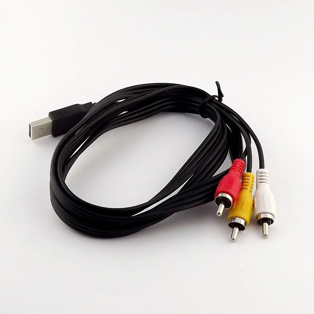 1x 3RCA штекер к USB 2 0 Тип A видео телевидение Аудио адаптер Соединительный кабель 5