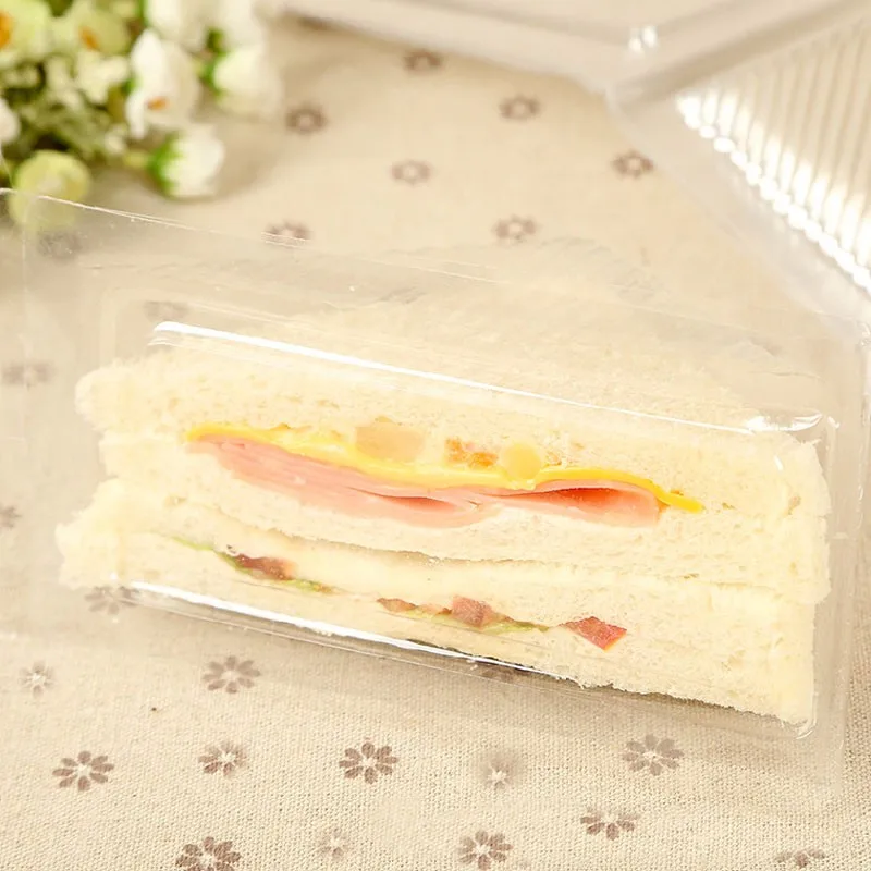 100 шт./лот индивидуальные коробки для кексов сэндвич-упаковка тортов пластиковые