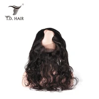td hair mink brazilian remy human hair body wave 360 lace frontal with baby hair