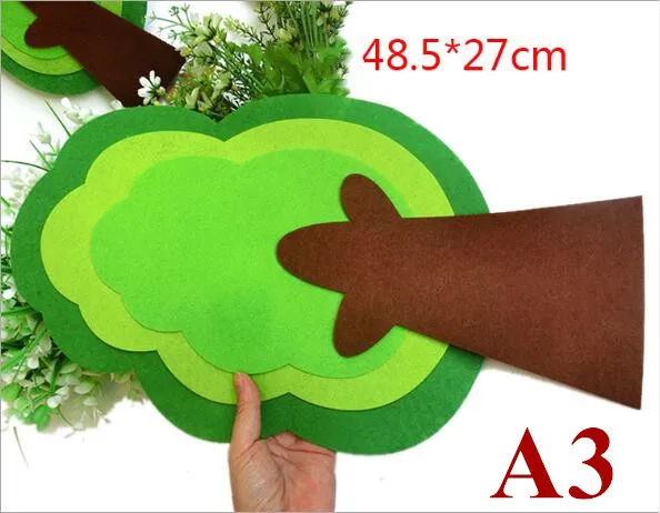 Style A3 as photo DIY ткань лесное Дерево Трава цветок ручной работы резка Войлок ремесла ткань нетканый материал для детей украшения дома комнаты - Цвет: Style A3 as photo