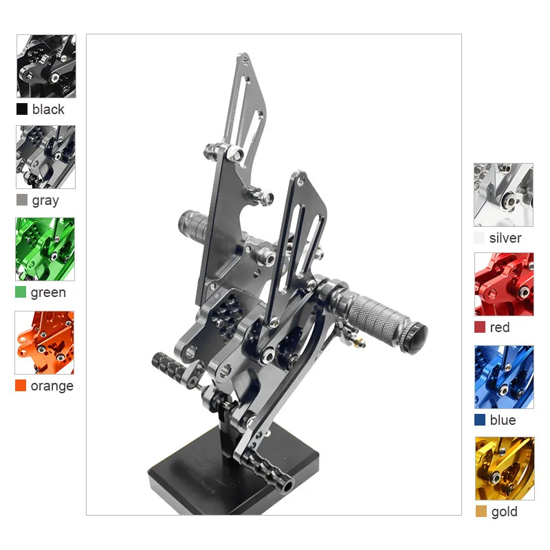 CNC Алюминиевые мотоциклетные Подножки Набор подножки Rearset для Kawasaki ZX10R ZX 10R 2006 2007