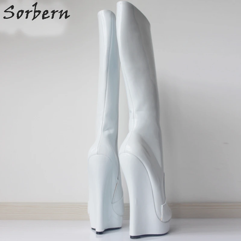 Sorbern Plus Size Women Boots Real Image Wedges Ladies Party Unisex Gay Dance Fashion 3cm Platform New Arrive Zipper | Обувь