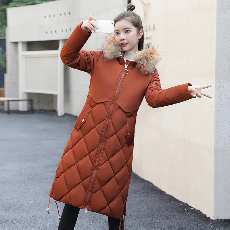 Зимнее пальто, женская куртка, парка, новинка размера плюс M~ 3XL, воротник из искусственного меха, верхняя одежда, Chaquetas Mujer, женские длинные теплые пальто