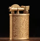 Новинка, Мужская зажигалка для курения из чистой меди, ветрозащитная керосиновая Зажигалка для табачных сигарет, Мужская зажигалка для сигар в стиле милитари