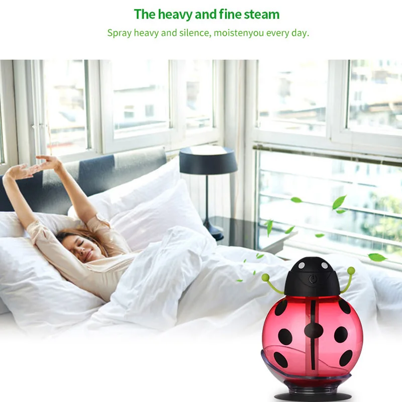 Ladybug Ultrasonic Car Humidifier USB Mini Aroma Essential Oil Diffuser Aromatherapy Mist Maker Home Office | Автомобили и