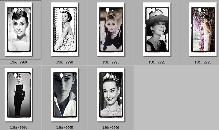 Free Shipping For Sony L36h Xperia Z Case Hard Plastic Back Cover Audrey Hepburn (a-2989) |