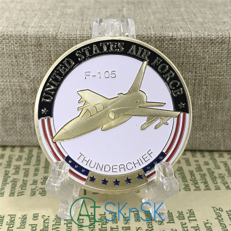 1/3/5/10 шт./лот вызов монеты F-105 Thunderchief США ВВС сувенирная монета USAF | Дом и сад