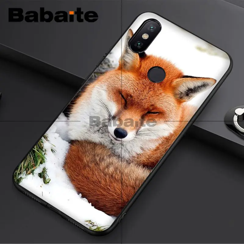 Чехол для телефона Babaite Fox спящий в снегу аксессуары чехол redmi 5plus 5A 6pro 4X note5A note4x