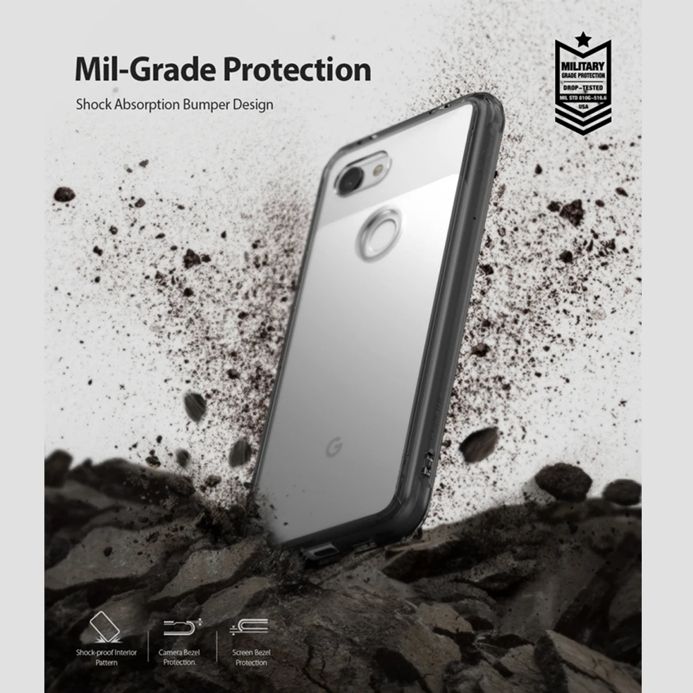 Ringke Fusion для Google Pixel 3a XL прозрачная задняя крышка из поликарбоната и мягкая рамка