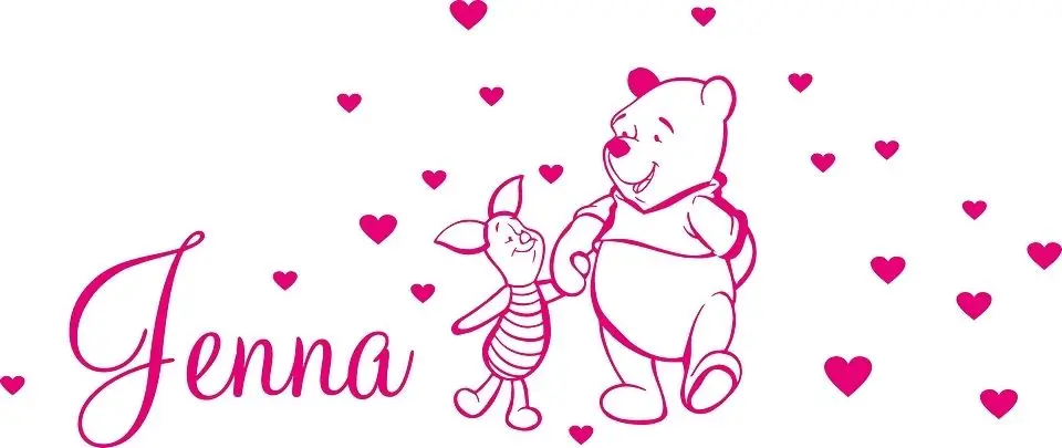 Название для девочек наклейки спальни на стену 3 размера Винни пух|wall art decals|bedroom