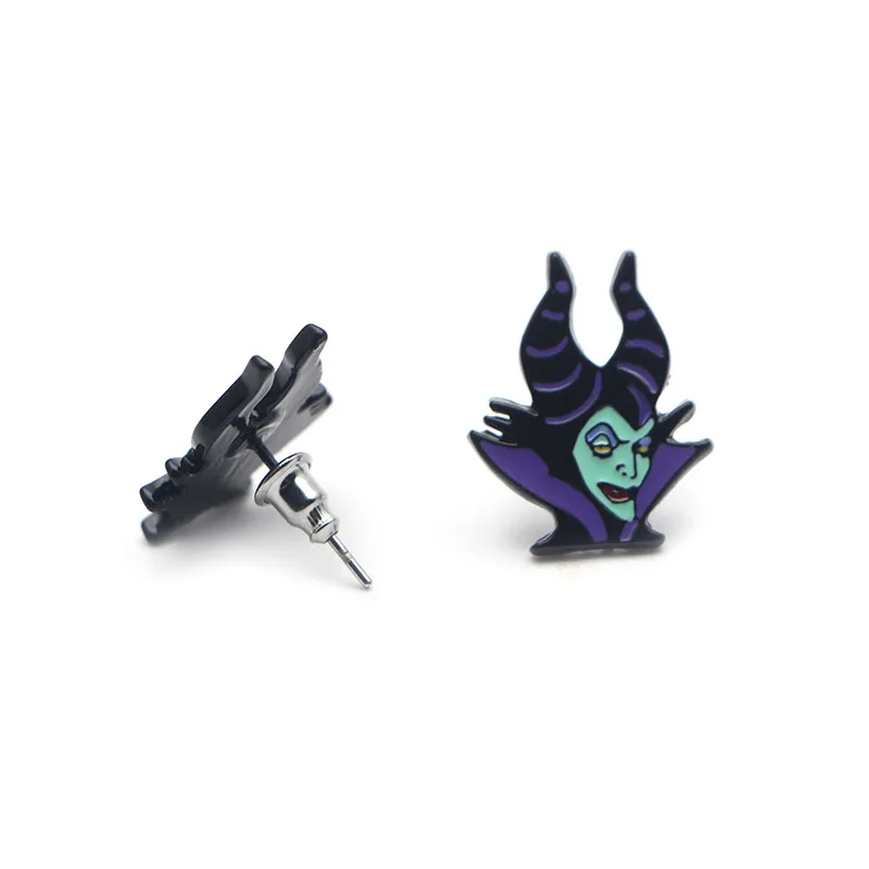 P2327 Dongmanli Maleficent queen волшебное зеркало мультяшная фигурка детские серьги для женщин Подарки для девочек серьги-гвоздики ювелирные изделия