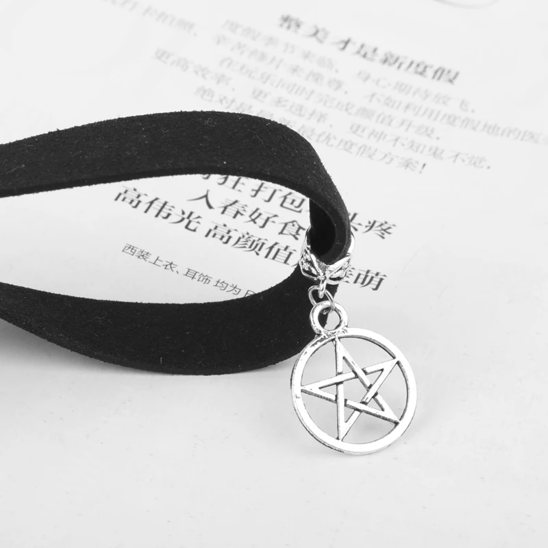 Супернатуральное ожерелье для женщин черная веревочная подвеска-чокер с