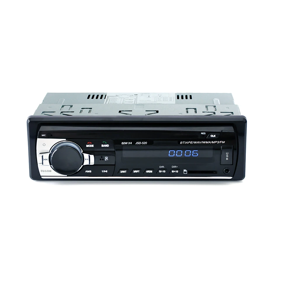Автомобильный радиоприемник miniJSD520 12 В Bluetooth стерео 1 Din FM Aux вход поддержка Mp3/MP4 USB