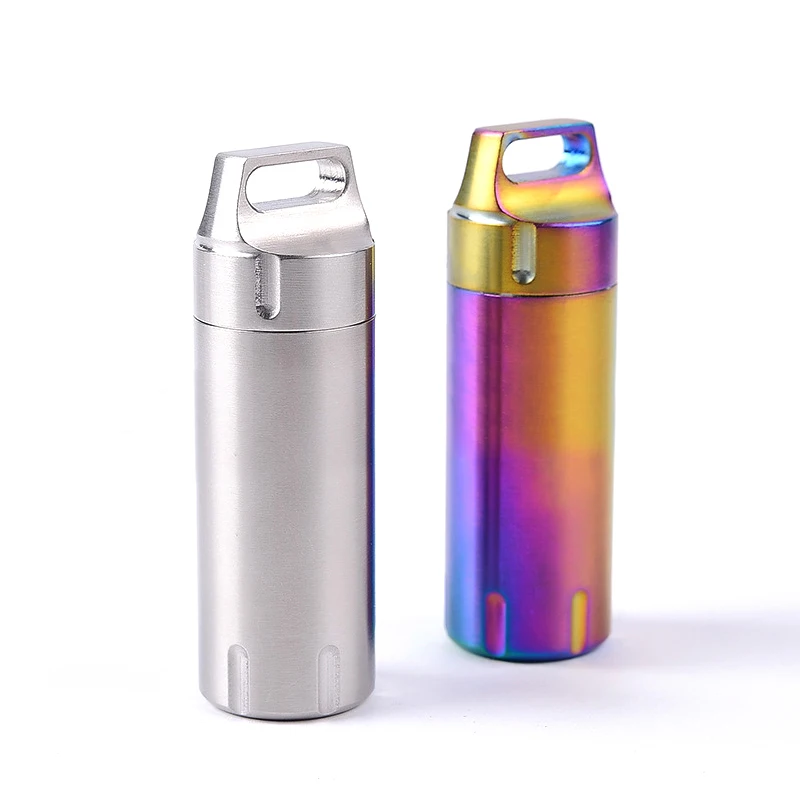 

Водонепроницаемая Медицинская бутылка H997, портативная мини-цепочка для ключей, герметичные банки из нержавеющей стали, комплект первой пом...