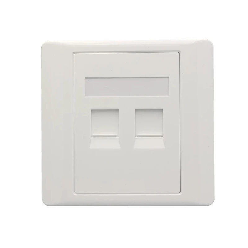 2 шт. панель настенного гнезда Rj45 Jack модульная порта Cat6 Pc Keystone настенная Лицевая